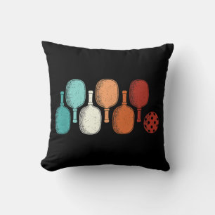 Coussin Pickleball Lover Retro Paddle Sport Vintage