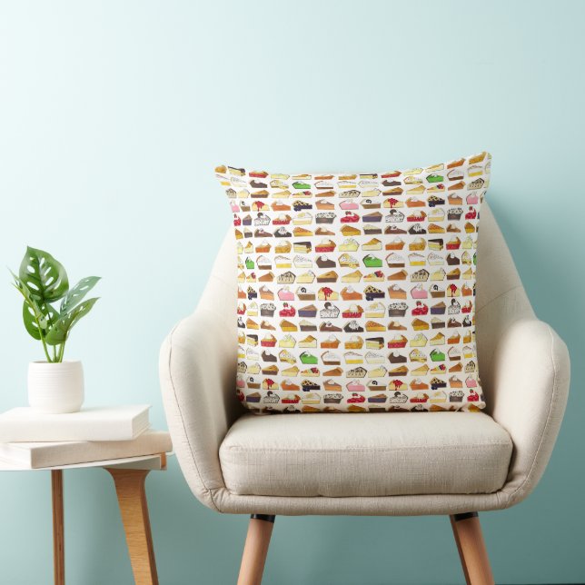 Coussin Pie Social Pi Day Slices Cuisine de dessert Vente  (Chaise)