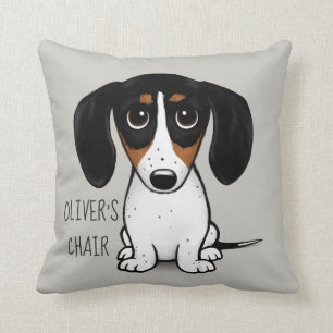 Coussin Piebald Dachshund Cute Dog Personnalisé