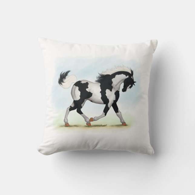 Coussin Piebald Overo Pinto Horse (Recto)