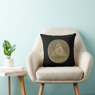 Coussin Pièce commémorative de sobriété sur mesure de 50 a