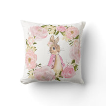 Pièce florale rose de crèche de bébé de lapin
