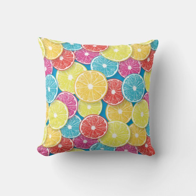 Coussin Pièces de fruits d'agrumes (Recto)