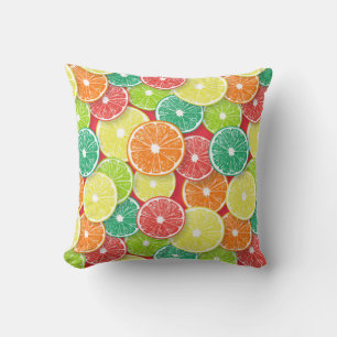 Coussin Pièces de fruits d'agrumes pop art 2