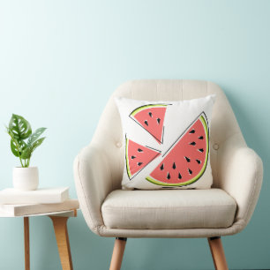 Coussin Pièces de pastèque récupérées carré