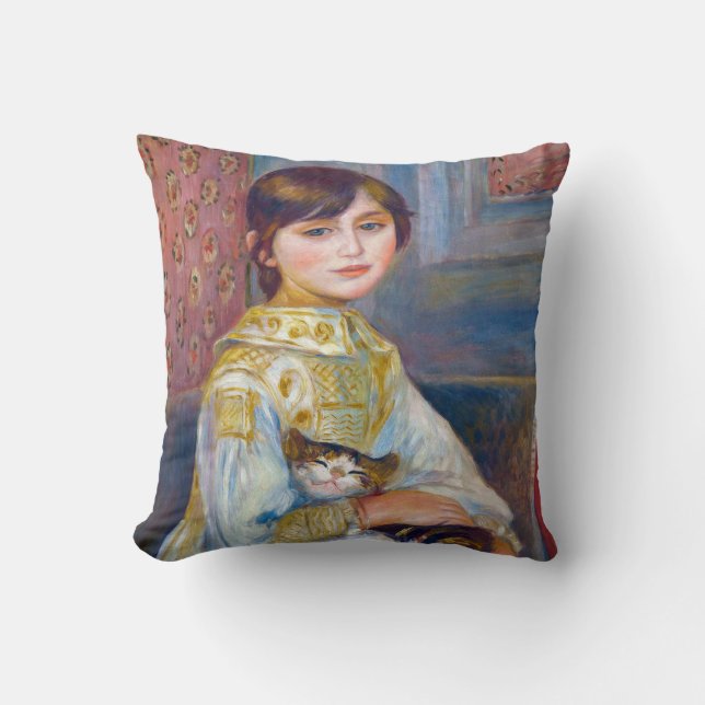 Coussin Pierre-Auguste Renoir - Enfant avec chat (Recto)