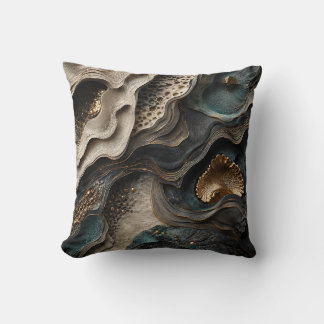 Coussin Pierre Couche Organique Teintée de Terre Abstraite