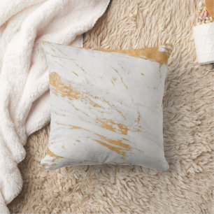 Coussin Pierre de marbre gris Faux Gold Strots Moderne
