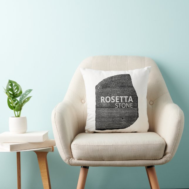 Coussin Pierre de Rosetta : Hiéroglyphe égyptien antique (Chaise)
