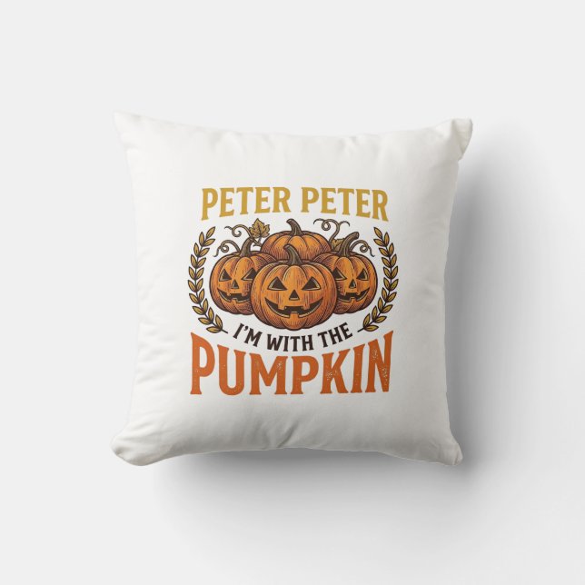 Coussin Pierre Pierre Citrouille Conception de maillot Hal (Recto)