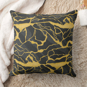 Coussin pierre veinée abstraite