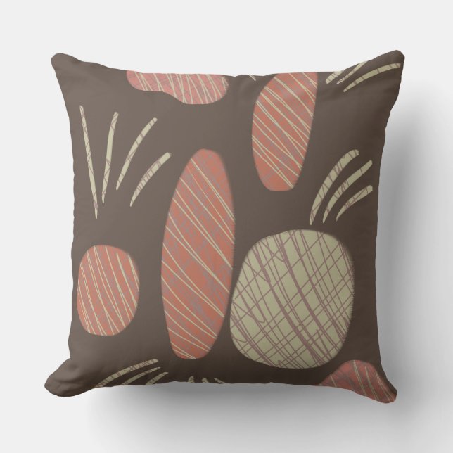 Coussin Pierres abstraites bohèmes modernes de Boulder (Recto)