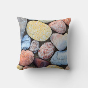 Coussin Pierres Brown jaunes et grises
