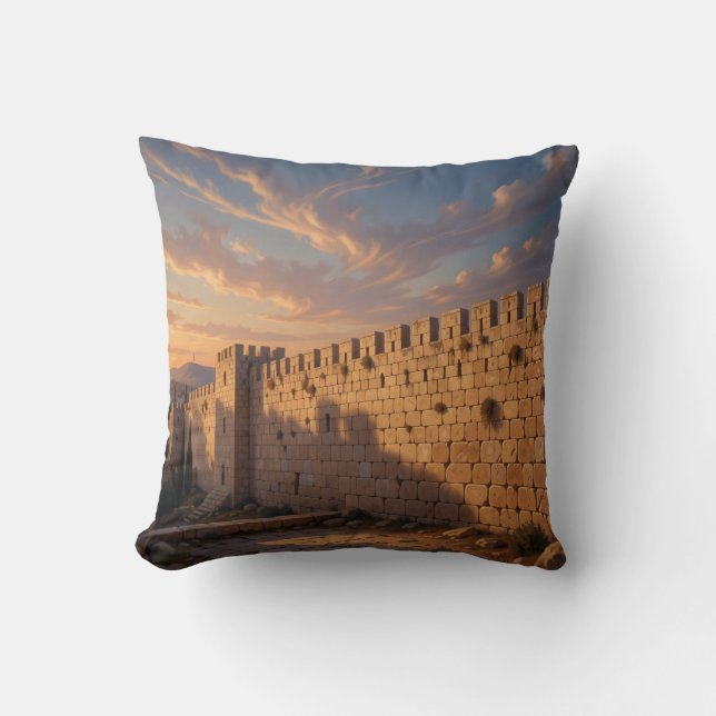 Coussin Pierres De Jérusalem – Jeté De Mur De Jérusalem (Recto)