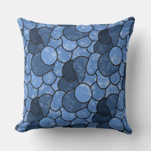 Coussin Pierres en marbre bleu Motif Abstrait Lisse oreill