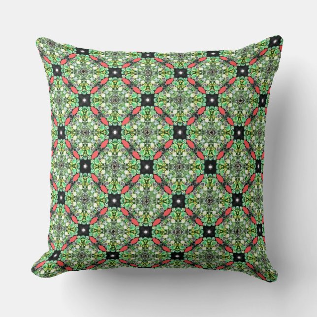 Coussin Pierres vertes et bijoux en marbre (Recto)