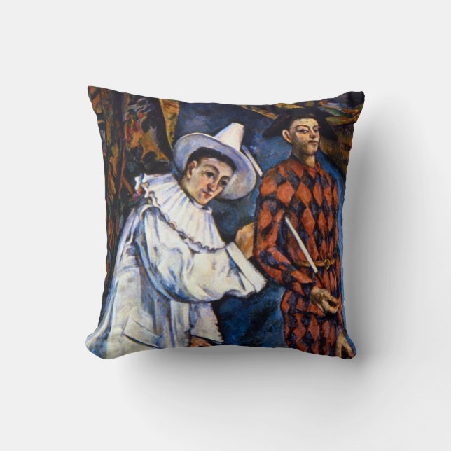 Coussin Pierrot et Arlequin, Mardi Gras de Paul Cézanne (Recto)