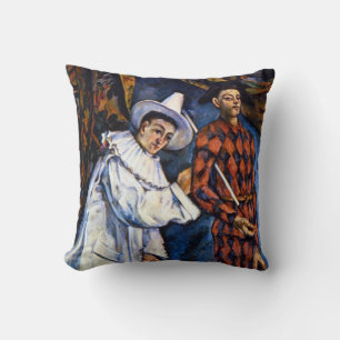 Coussin Pierrot et Arlequin, Mardi Gras par Paul Cezanne