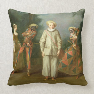 Coussin Pierrot et harlequin