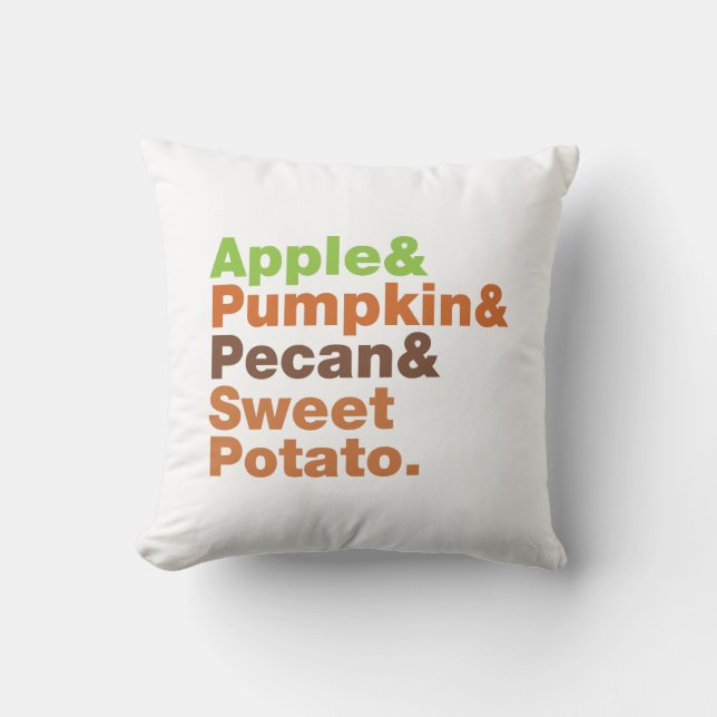 Coussin Pies de vacances ~ Fête Noël Thanksgiving Noël (Recto)