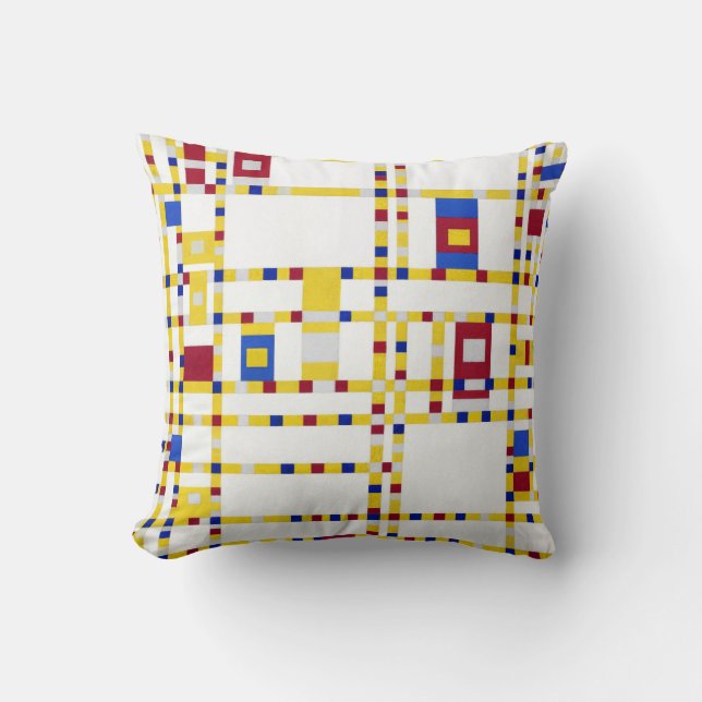 Coussin Piet Mondrian Broadway Boogie Woogie (Recto)