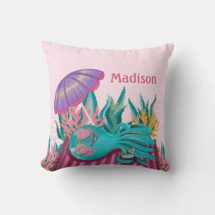 Coussin Pieuvre sur la plage
