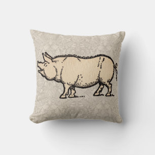 Coussin Pig Antique Piggy Cute Illustration Vintage