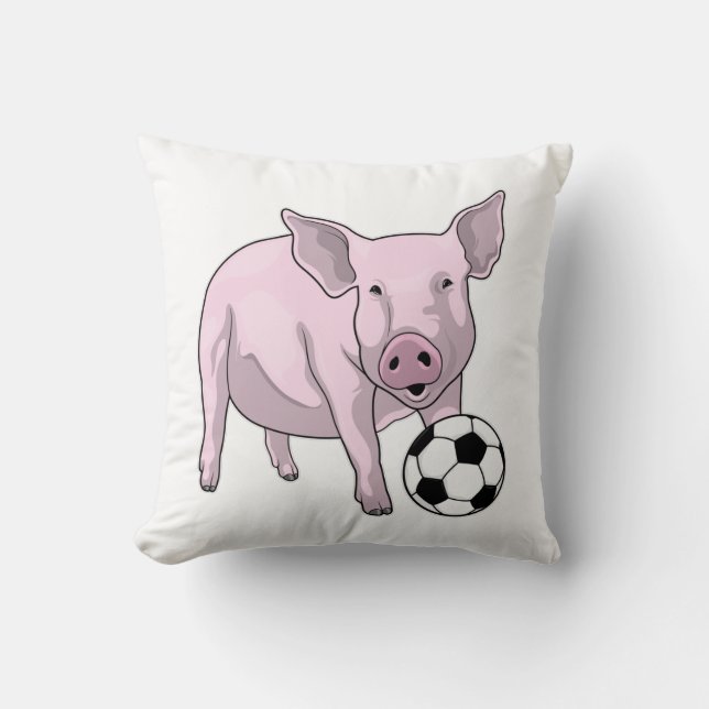 Coussin Pig Soccer joueur Soccer (Recto)