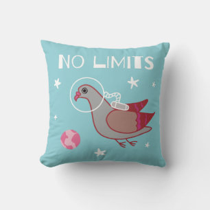Coussin Pigeon dans l'espace Pas de limites