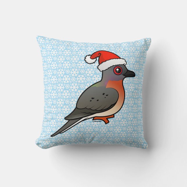 Coussin Pigeon Père Noël (Recto)