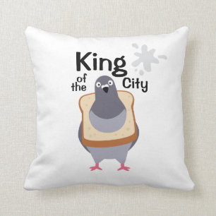 Coussin Pigeon, roi de la ville