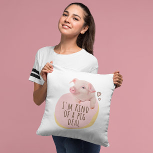 Coussin Piglet mignon - Je suis un peu une affaire de coch