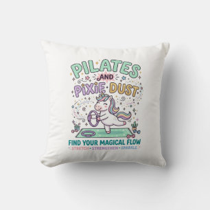 Coussin Pilates de licorne et poussière de pixie typograph
