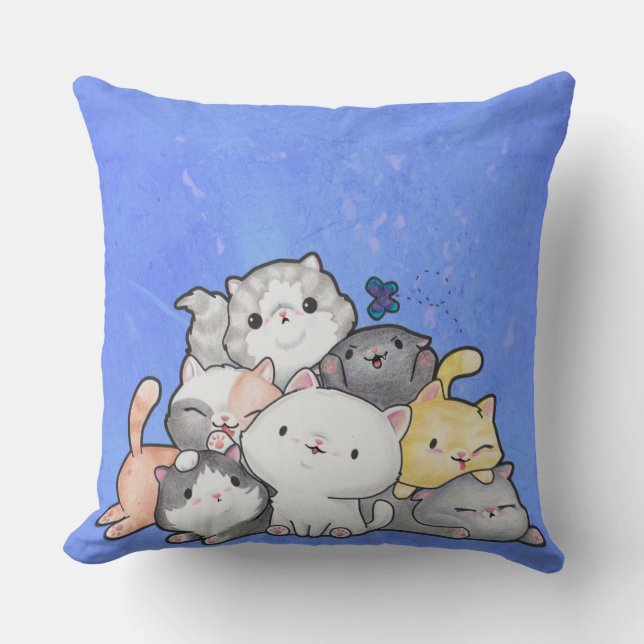 Coussin Pile de chatons (Recto)