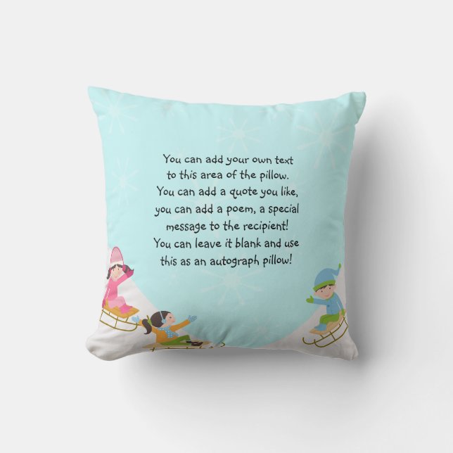 Coussin Pilier de couchage d'hiver (Recto)