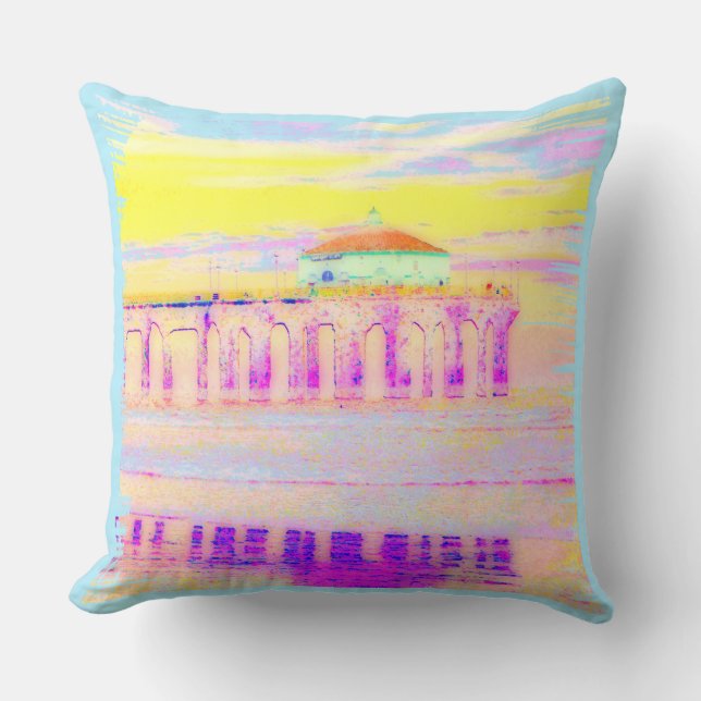 Coussin Pilier la Californie de Manhattan Beach aux (Recto)
