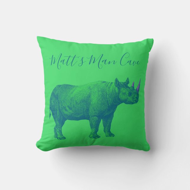 Coussin Pillow de la grotte de Rhino Man (Recto)