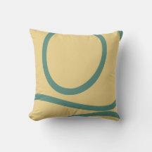 Pillow – Green Lines on Yellow