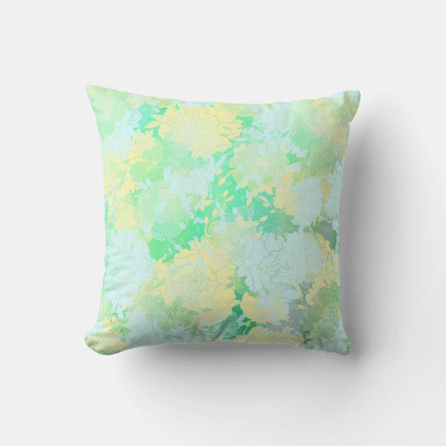 Coussin pillow ,green, natural, home decor, abstract,  (Recto)