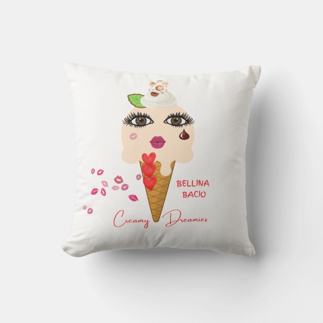 Coussin Pillow square Bellina Bacio Creamy Dreamies (Recto)