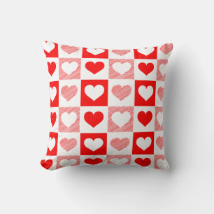 Coussin Pillow throw motif cœur moderne - Romantique