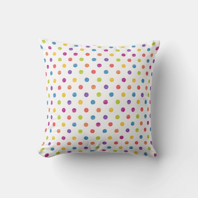 Coussin Pillowl multicouleur à pois Polka (Recto)
