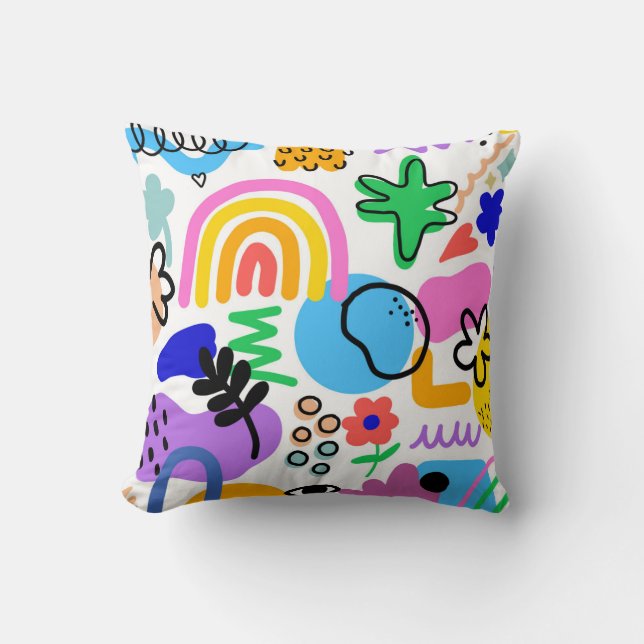 Coussin pillows with colorful abstract designs (Recto)