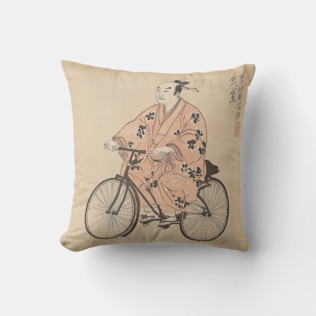 Coussin Pilote à jet Samurai à vélo (Recto)