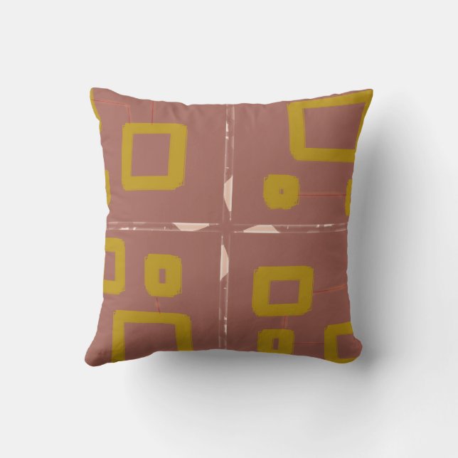 Coussin Pilote à lancer géométrique boîte Brown (Verso)