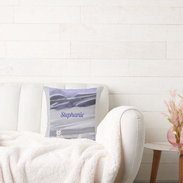 Coussin Pilote à lancer personnalisé de la famille Fox (Canapé)