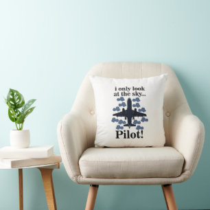 Coussin Pilote Avion Je Ne Regarde Que Le Ciel Pilote