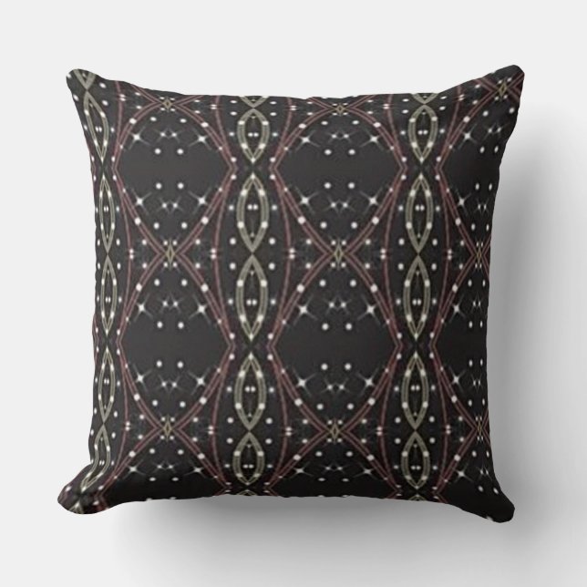 Coussin Pilote Brown Motif Abstrait (Recto)