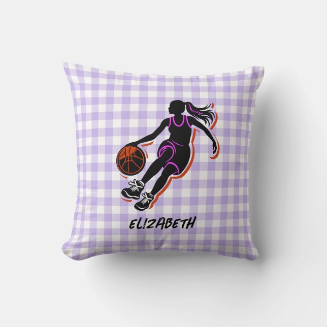 Coussin Pilote de basket-ball personnalisé (Recto)
