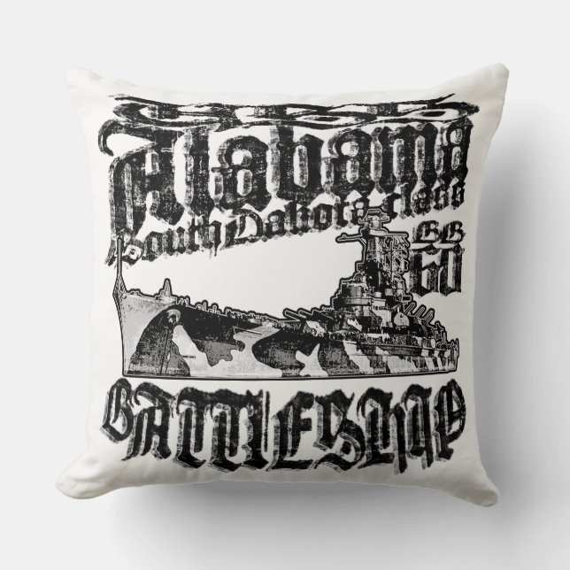 Coussin Pilote de cuirasse Alabama (Recto)